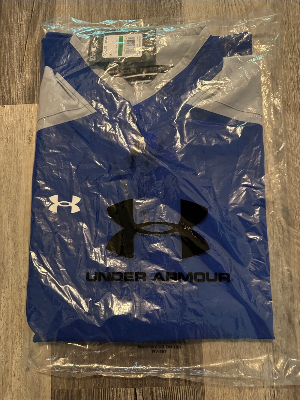 Under Armour Royal Blue Quarterzip Pullover with Gray Accents